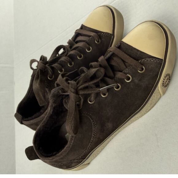 UGG Evera Brown Suede Low Top Lace Up Sneakers - Size 5.5 - Picture 6 of 12